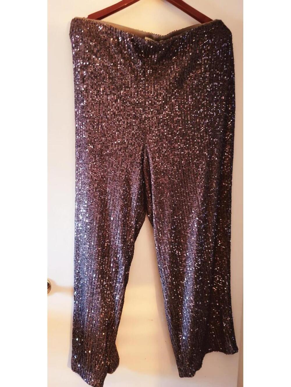 H& M Sequins Party Pants size 4XL Mocha color NWT